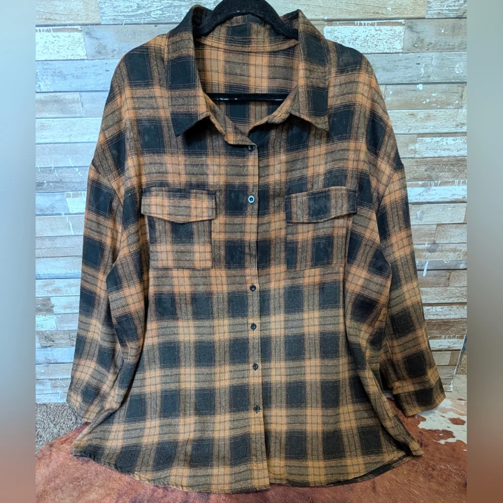 Free Bird Lynyrd Skynyrd Graphic Upcycled Flannel Shirt - Picture 10 of 15